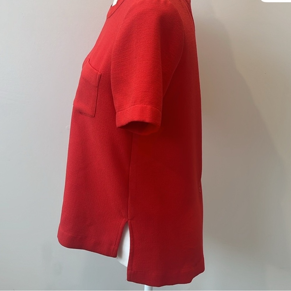Madewell Red Button-Back Top